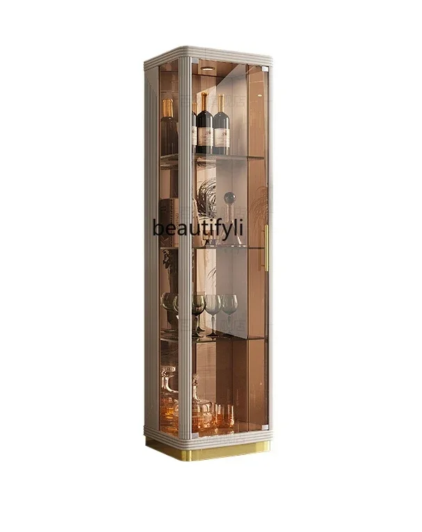 NQ Living room light luxury high-end cream wine cabinet glass display cabinet side cabinet storage against the wall household
NQ Living room light luxury high-end cream wine cabinet glass display cabinet side cabinet storage against the wall household