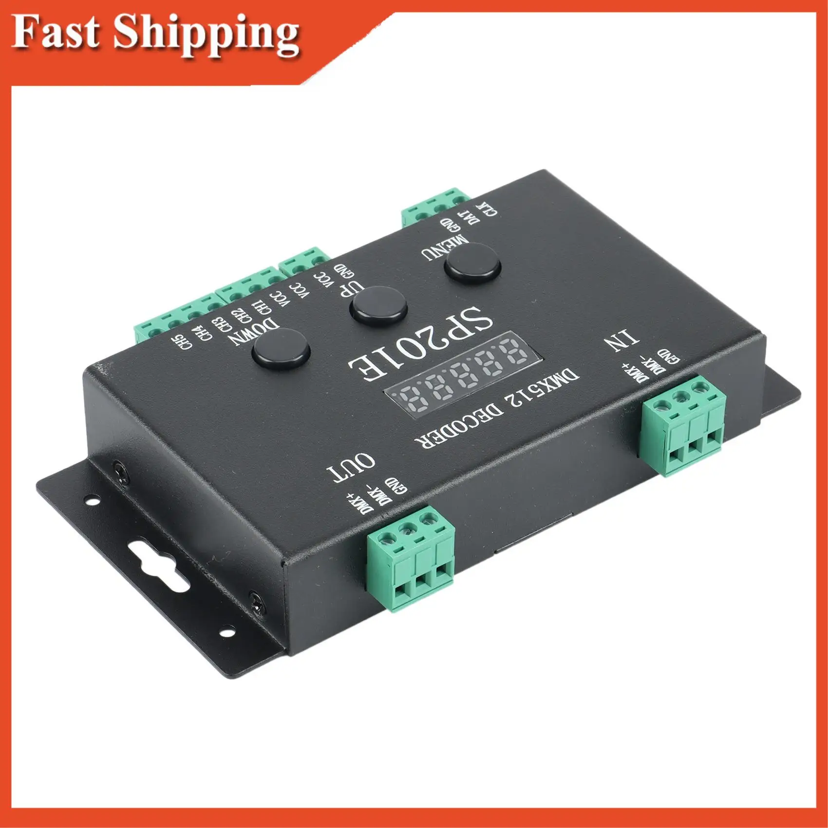 Efficient SP201E RGB LED Pixels Strip Controller DMX512 Decoder Supports 3072 Channels, Compatible With A Variety Of Ics 
Efficient SP201E RGB LED Pixels Strip Controller DMX512 Decoder Supports 3072 Channels, Compatible With A Variety Of Ics