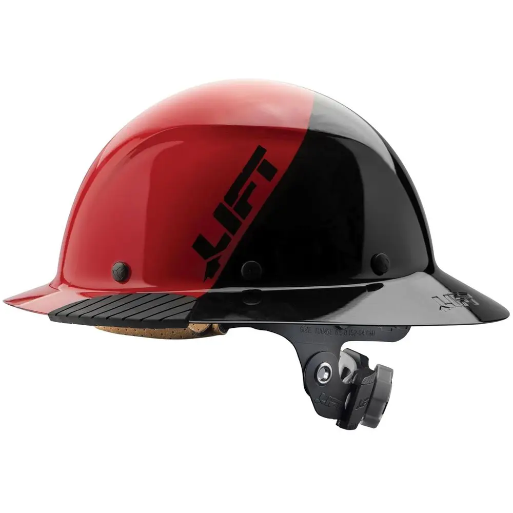Resin Full Brim Helmet with 6-Point Suspension for Comfort and Impact Protection, 50/50 Gloss Red/Black
Resin Full Brim Helmet with 6-Point Suspension for Comfort and Impact Protection, 50/50 Gloss Red/Black
