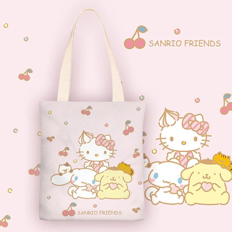 Sanrio Холщовая Сумка Аниме Kuromi Hellokitty Cinnamoroll женские сумки через плечо Повседневная вместительная сумка для покупок подарок для девушки
Sanrio Холщовая Сумка Аниме Kuromi Hellokitty Cinnamoroll женские сумки через плечо Повседневная вместительная сумка для покупок подарок для девушки