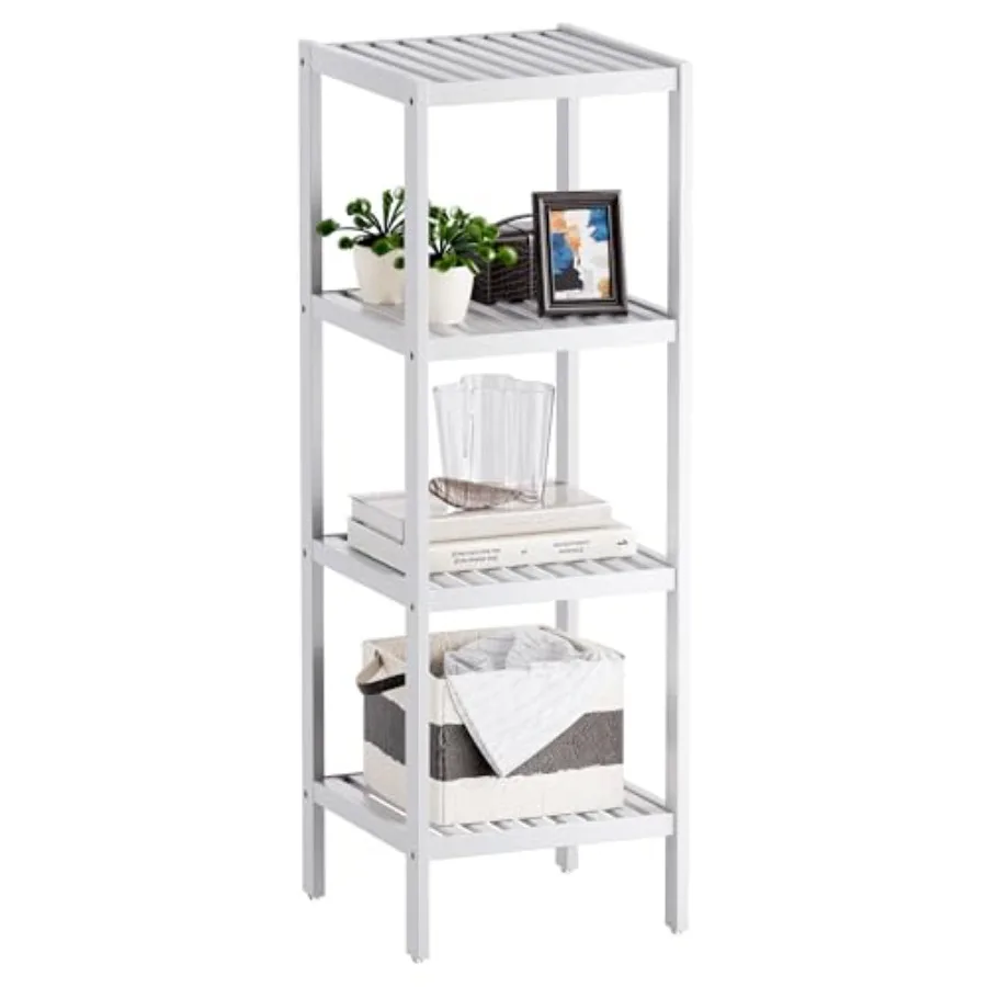 Bathroom Storage Shelf, 4-Tier Bamboo Rack Organizer, Multifunctional Shelving Unit for Living Room Bedroom Kitchen White
Bathroom Storage Shelf, 4-Tier Bamboo Rack Organizer, Multifunctional Shelving Unit for Living Room Bedroom Kitchen White