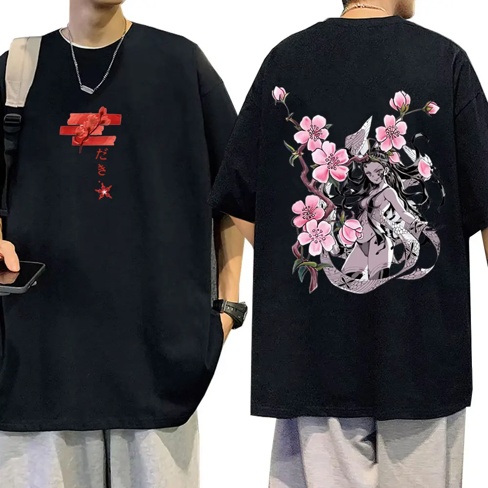 Anime Demon Slayer Daki Cherry Blossom Graphic T-shirts Men Women Casual Soft Cotton Tshirt Men's Oversized Short Sleeve Tops
Anime Demon Slayer Daki Cherry Blossom Graphic T-shirts Men Women Casual Soft Cotton Tshirt Men's Oversized Short Sleeve Tops