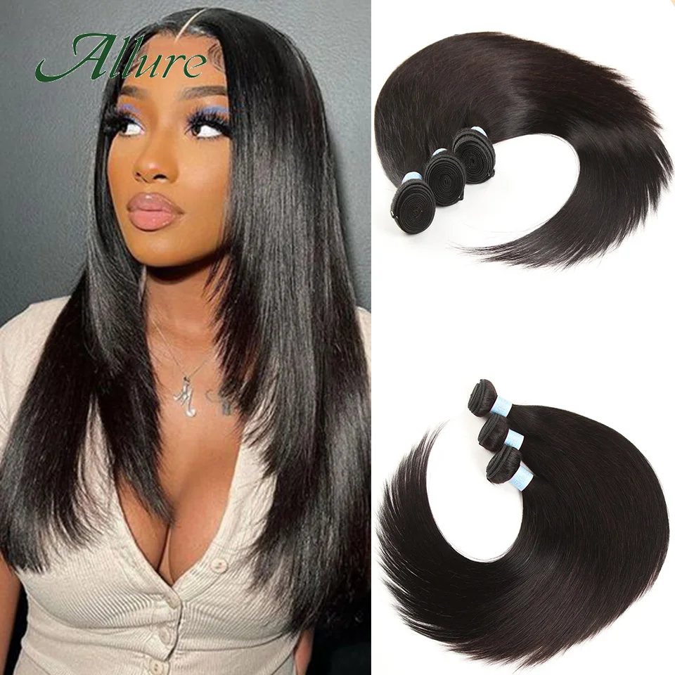 Brazilian Straight Hair Bundles 9A Bundles 100% Human Hair Extensions 30 inch Natural Black Virgin Hair Bundles 1/3/4 PCS Allure
Brazilian Straight Hair Bundles 9A Bundles 100% Human Hair Extensions 30 inch Natural Black Virgin Hair Bundles 1/3/4 PCS Allure