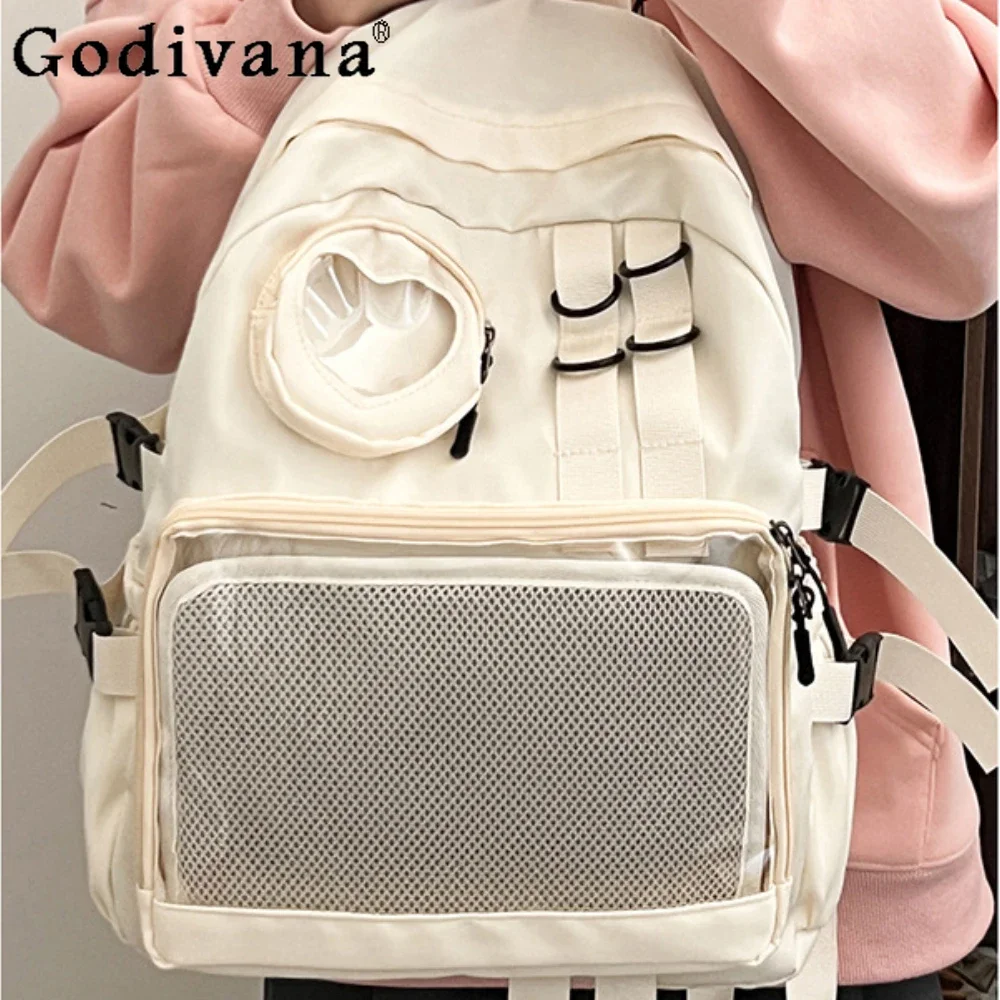 Japanese Transparent Itabag Women Shoulder Bags Students Large Capacity Black Backpack Schoolbag Bolso
Japanese Transparent Itabag Women Shoulder Bags Students Large Capacity Black Backpack Schoolbag Bolso
