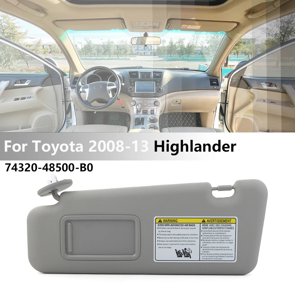 Gray Beige Car Left Driver Side Interior Sun Visor Shade For Toyota Highlander 2008 2009 2010 2011 2012 2013 with Vanity Light
Gray Beige Car Left Driver Side Interior Sun Visor Shade For Toyota Highlander 2008 2009 2010 2011 2012 2013 with Vanity Light