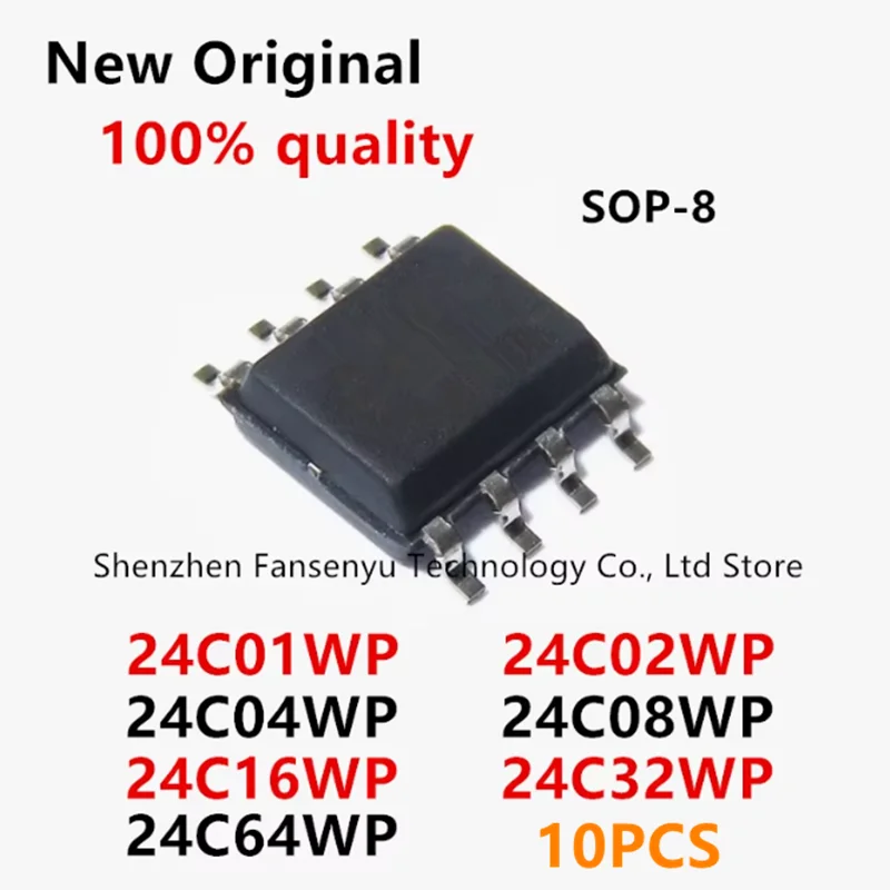(10pcs) New 24C01WP 24C02WP 24C04WP 24C08WP 24C16WP 24C32WP 24C64WP M24C01 M24C02 M24C04 M24C08 M24C16 M24C32 M24C64 -WMN6TP
(10pcs) New 24C01WP 24C02WP 24C04WP 24C08WP 24C16WP 24C32WP 24C64WP M24C01 M24C02 M24C04 M24C08 M24C16 M24C32 M24C64 -WMN6TP