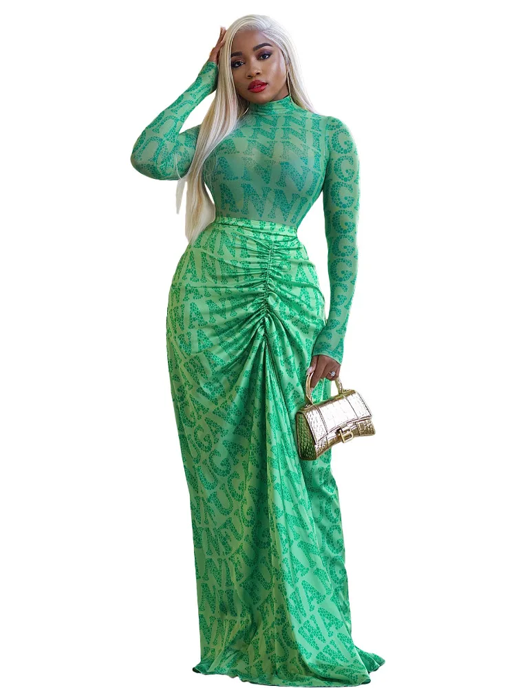 Mesh Top Light&thin and Pleated Skirt Long Fashion Elegant Party Draped Skirt Set 2 Piece Outfits
Mesh Top Light&thin and Pleated Skirt Long Fashion Elegant Party Draped Skirt Set 2 Piece Outfits