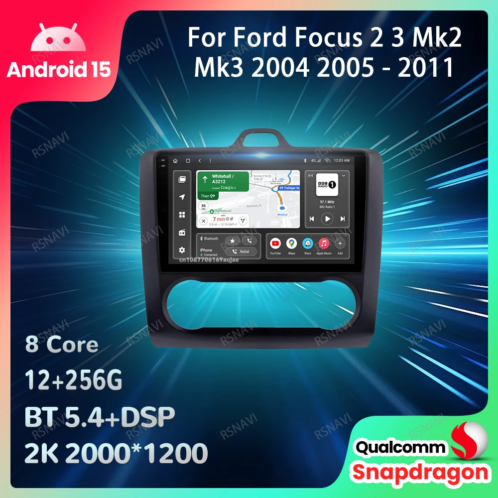 Car Radio Android 15 For Ford Focus 2 3 Mk2 Mk3 2004 2005 - 2011 BT Qualcomm Wireless Carplay Auto DSP QLED Autoradio GPS DVD
Car Radio Android 15 For Ford Focus 2 3 Mk2 Mk3 2004 2005 - 2011 BT Qualcomm Wireless Carplay Auto DSP QLED Autoradio GPS DVD