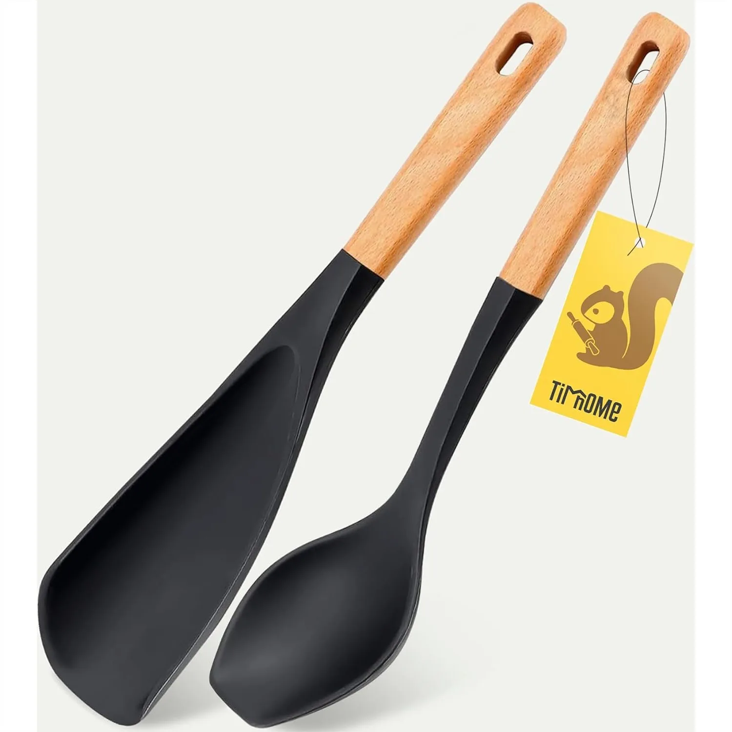 Silicone Spatula Spoon 2-Pack for Nonstick Cookware, Multifunction Kitchen Utensil for Cooking Serving Mixing
Silicone Spatula Spoon 2-Pack for Nonstick Cookware, Multifunction Kitchen Utensil for Cooking Serving Mixing