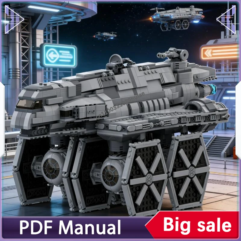 1337pcs MOC Imperial Gozanti Assault Carrier Building Blocks Galactic Empire Starship Model Bricks Set Display Decor Toy
1337pcs MOC Imperial Gozanti Assault Carrier Building Blocks Galactic Empire Starship Model Bricks Set Display Decor Toy