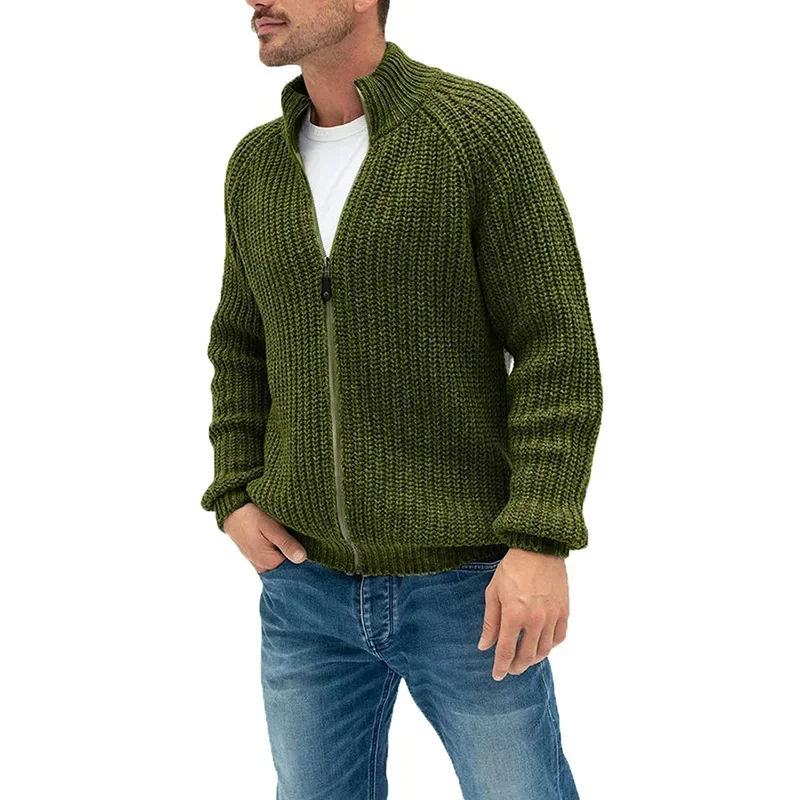 2024 Fashion Sweater Cardigan Men's Solid Color Zipper High Neck Knitted Jacket Long Sleeve Casual Jacket Clothing Sweater Man
2024 Fashion Sweater Cardigan Men's Solid Color Zipper High Neck Knitted Jacket Long Sleeve Casual Jacket Clothing Sweater Man