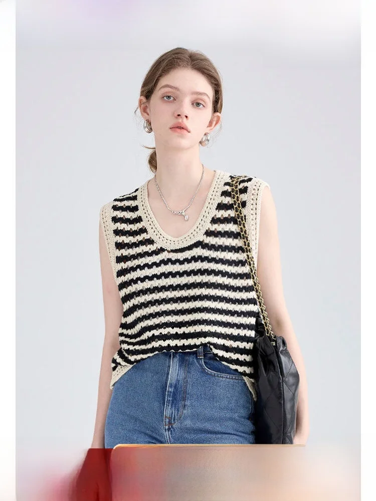 VEGA CHANG Женский вязаный ажурный жилет на бретельках, летняя верхняя одежда, маленькая майка, полый дизайн, полосатый жилет для поездок на работу...
VEGA CHANG Женский вязаный ажурный жилет на бретельках, летняя верхняя одежда, маленькая майка, полый дизайн, полосатый жилет для поездок на работу...