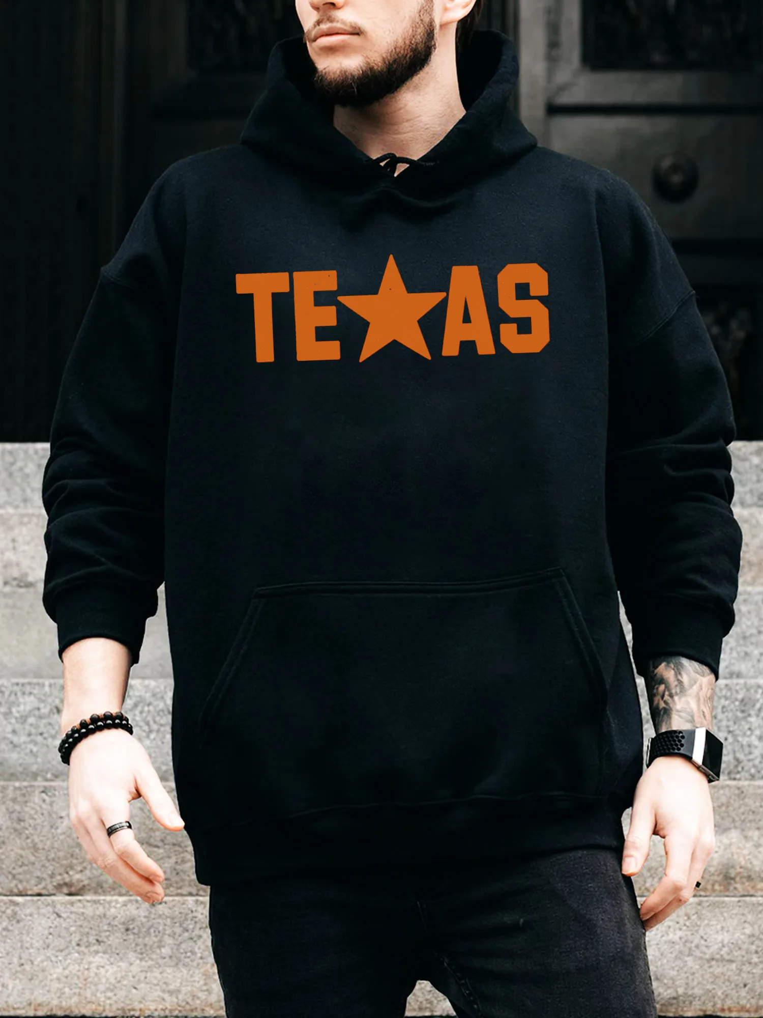 Texas State Men's Drawstring Hoodie - Casual Comfortable Black Pullover, Fall & Winter Hooded Sweatshirt
Texas State Men's Drawstring Hoodie - Casual Comfortable Black Pullover, Fall & Winter Hooded Sweatshirt