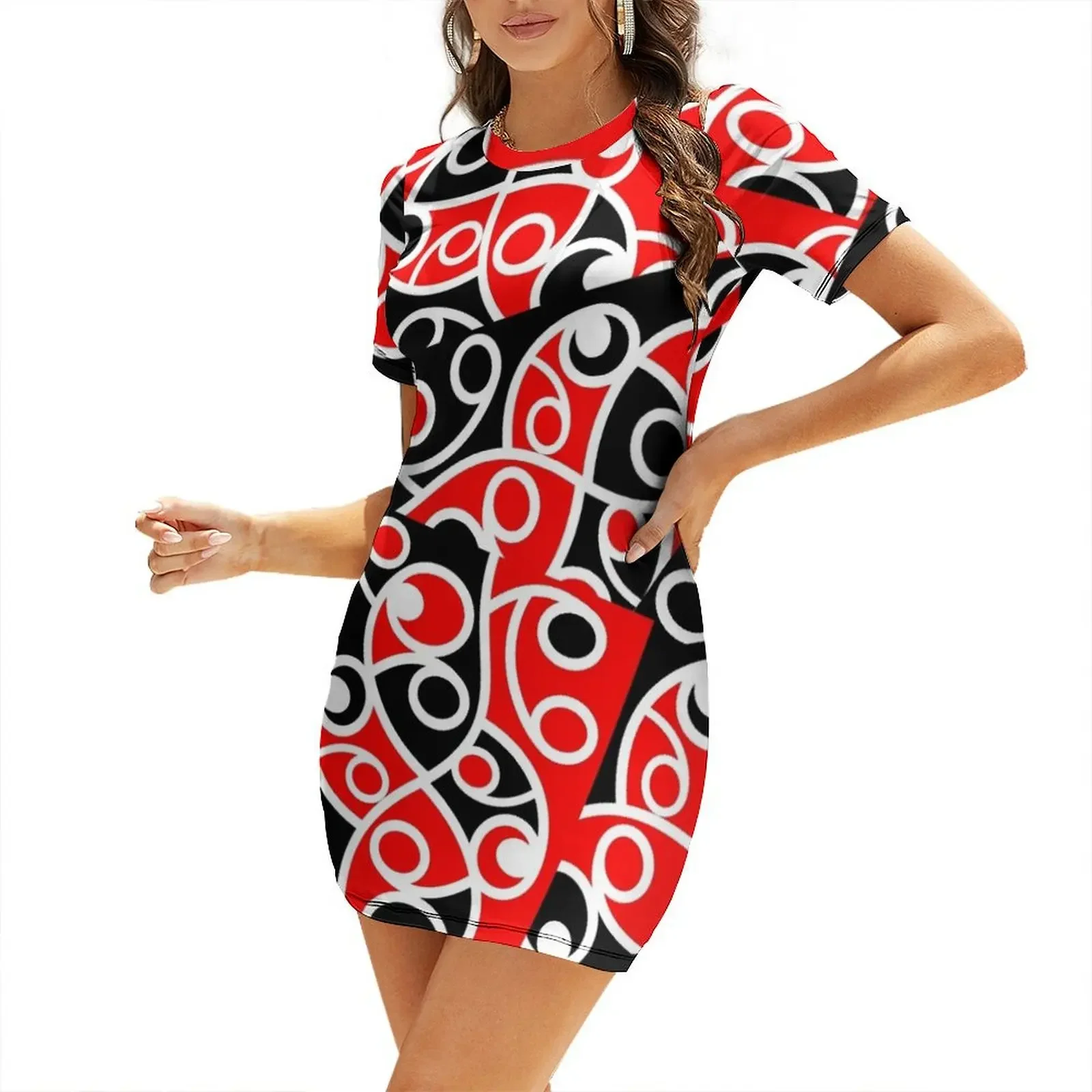 Maori Kowhaiwhai Layered Pattern Short-Sleeved Dress Dresses long sleeve dress womens dress dresses for womens
Maori Kowhaiwhai Layered Pattern Short-Sleeved Dress Dresses long sleeve dress womens dress dresses for womens