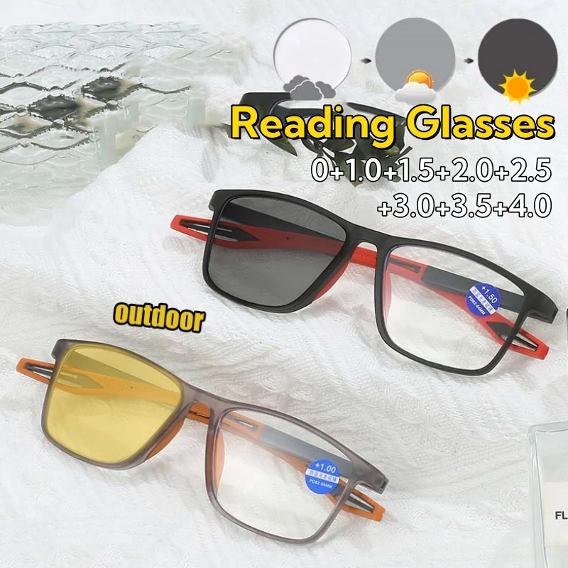 Ultra Light Sport Simplicity Photochromic Presbyopia Glasses Anti-slip Comfortable HD Blue Light Blocking Reading Eyeglasses
Ultra Light Sport Simplicity Photochromic Presbyopia Glasses Anti-slip Comfortable HD Blue Light Blocking Reading Eyeglasses