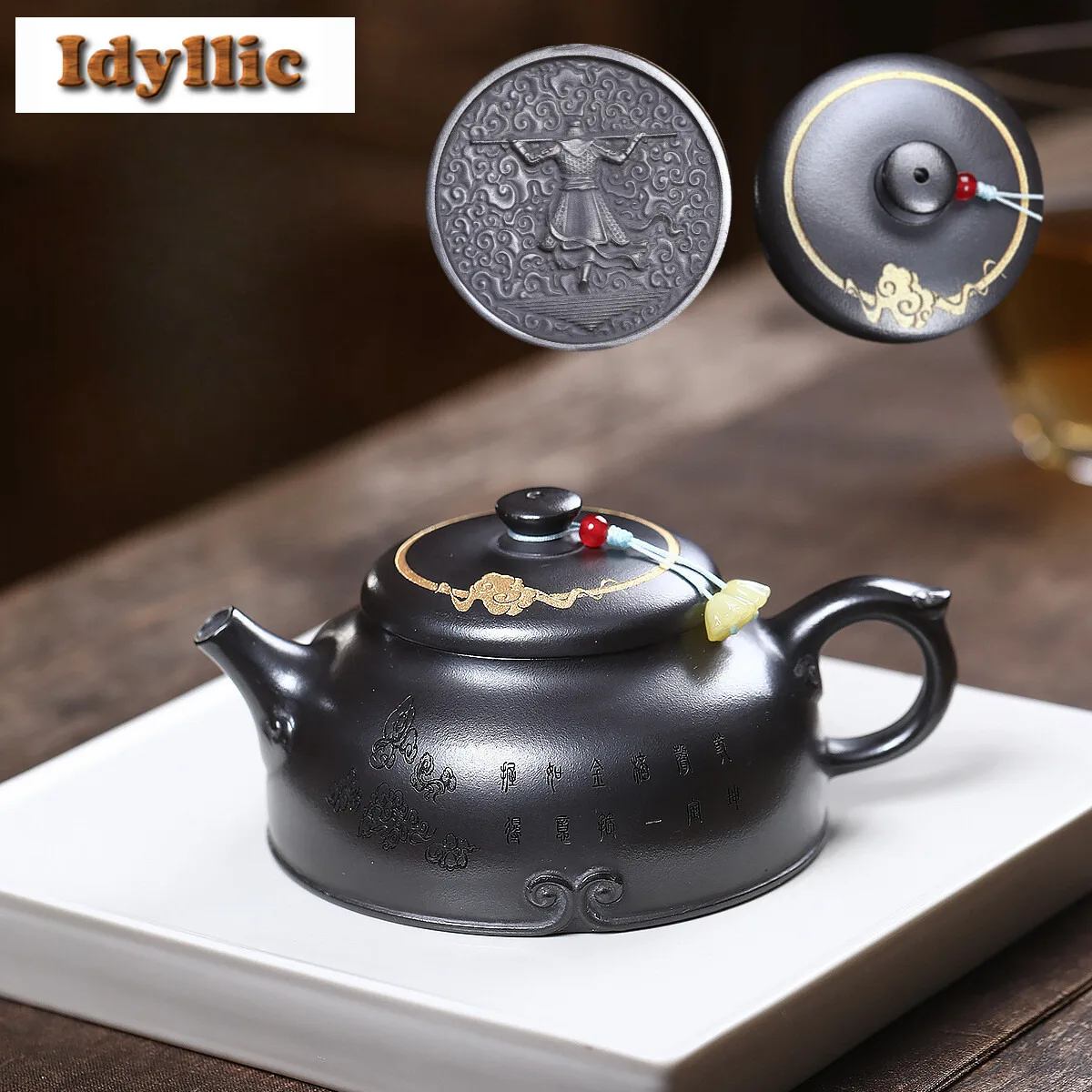 270 мл Древние чайники из фиолетовой глины Исин, золотой горшок для рисования ручной работы, камень из необработанной руды, желтый грязевой чайник, чайный сервиз Zisha, чайный сервиз, подарок 
270 мл Древние чайники из фиолетовой глины Исин, золотой горшок для рисования ручной работы, камень из необработанной руды, желтый грязевой чайник, чайный сервиз Zisha, чайный сервиз, подарок