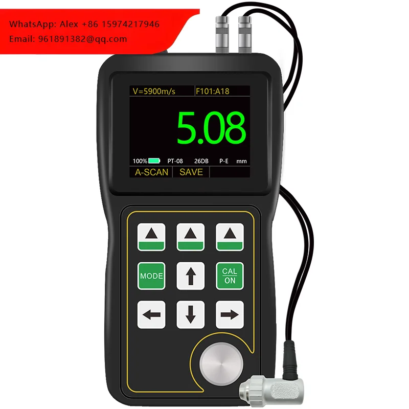 UT4000 Ultrasonic Thickness Gauge Color Screen Realtime A/B-Scan Through-coating Ultrasonic Thickness Gauge
UT4000 Ultrasonic Thickness Gauge Color Screen Realtime A/B-Scan Through-coating Ultrasonic Thickness Gauge