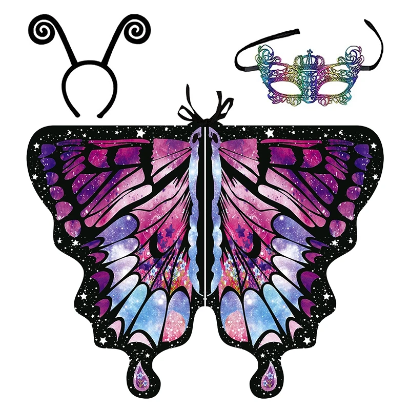 3pcs/set Butterfly Wings,Blindfold and Hairband Fancy Dress Costumes for Party Poncho Cape Cosplay Role Play Prop Performance
3pcs/set Butterfly Wings,Blindfold and Hairband Fancy Dress Costumes for Party Poncho Cape Cosplay Role Play Prop Performance
