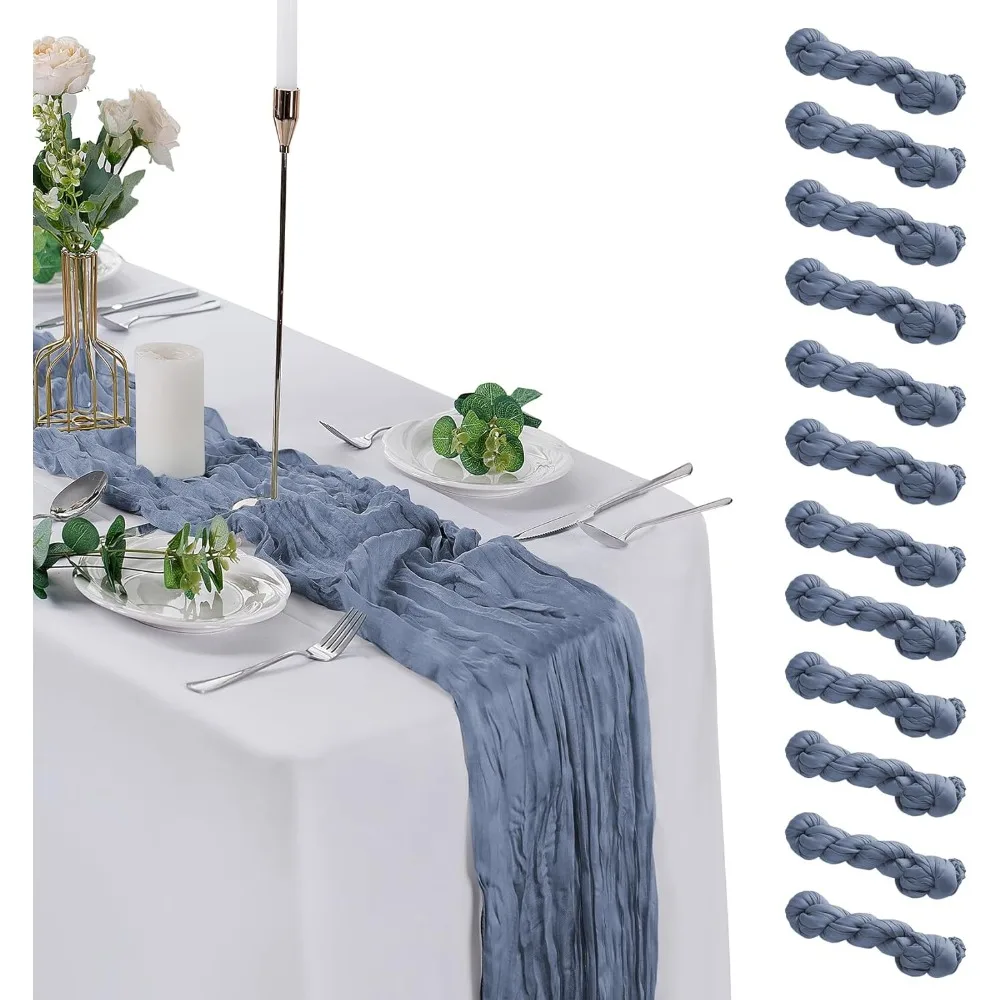 12 Pack Dusty Blue Cheesecloth Table Runner 9ft,17 x 108 inch Gauze Table Runners Rustic Romantic Wedding Runner for Wedding Bri
12 Pack Dusty Blue Cheesecloth Table Runner 9ft,17 x 108 inch Gauze Table Runners Rustic Romantic Wedding Runner for Wedding Bri