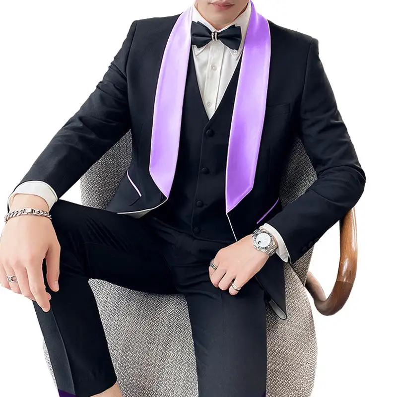 Handsome Single Breasted High Quality Formal Male Suit 3-piece set costume Suit For Men Wedding Grooming Suits Hombre
Handsome Single Breasted High Quality Formal Male Suit 3-piece set costume Suit For Men Wedding Grooming Suits Hombre