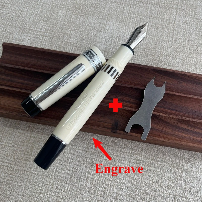With Wrench! WingSung Large 930 Resin Piston Fountain Pen No.9 Iraurita Nib Gold/Silver Clip Business Student Writing Gift Pen
With Wrench! WingSung Large 930 Resin Piston Fountain Pen No.9 Iraurita Nib Gold/Silver Clip Business Student Writing Gift Pen