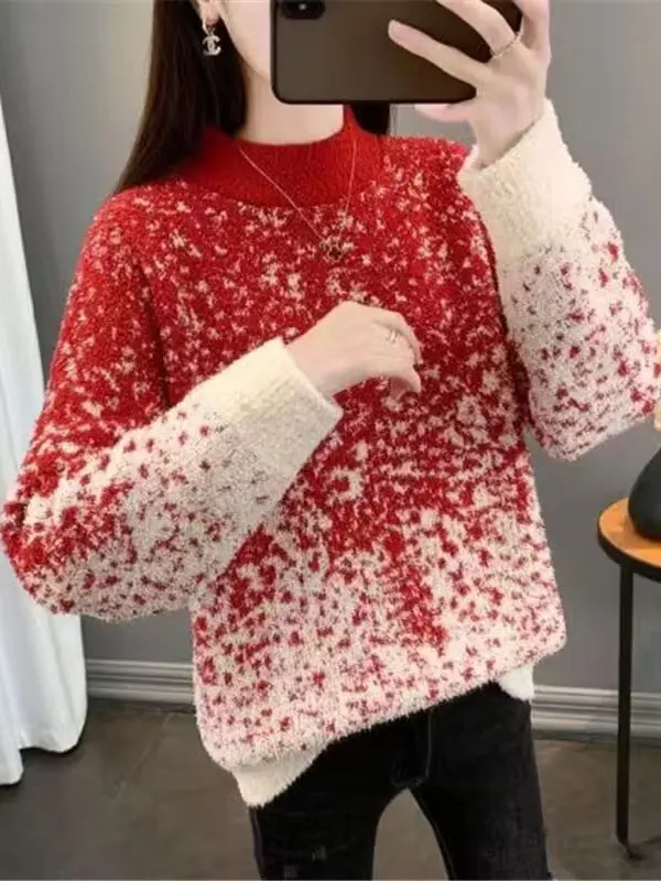 Cisas Knitwear Sweater Thiened Loose Women's Outerwear Lazy Sle Korean Version Student Couple's Winter Warm Thermal
Cisas Knitwear Sweater Thiened Loose Women's Outerwear Lazy Sle Korean Version Student Couple's Winter Warm Thermal