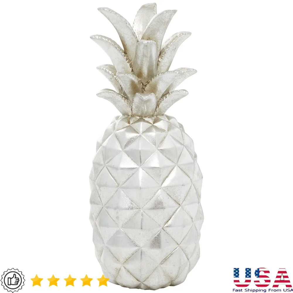 Silver Polystone Pineapple Fruit Sculpture Decorative Accent Home Table Centerpiece Indoor Use Hand Painted Unique Gift Idea
Silver Polystone Pineapple Fruit Sculpture Decorative Accent Home Table Centerpiece Indoor Use Hand Painted Unique Gift Idea