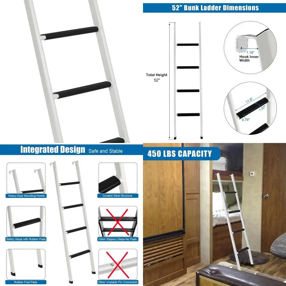 Белая 52-двухъярусная лестница для автофургона из сверхмощной стали с противоскользящими подушечками и крючками
Белая 52-двухъярусная лестница для автофургона из сверхмощной стали с противоскользящими подушечками и крючками