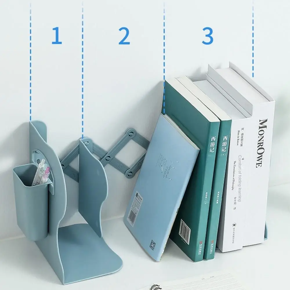 with Pen Holder Retractable Bookends Fixed Book Clip Save Space Adjustable Bookshelf Stationery Simple Divider Book Stand
with Pen Holder Retractable Bookends Fixed Book Clip Save Space Adjustable Bookshelf Stationery Simple Divider Book Stand