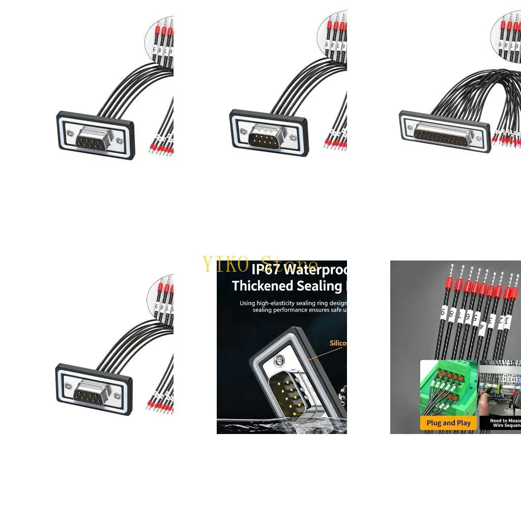 K32C DB9 Single Head Wire DB9pin/DB15P/DB25P Connector High Temp Resistant
K32C DB9 Single Head Wire DB9pin/DB15P/DB25P Connector High Temp Resistant