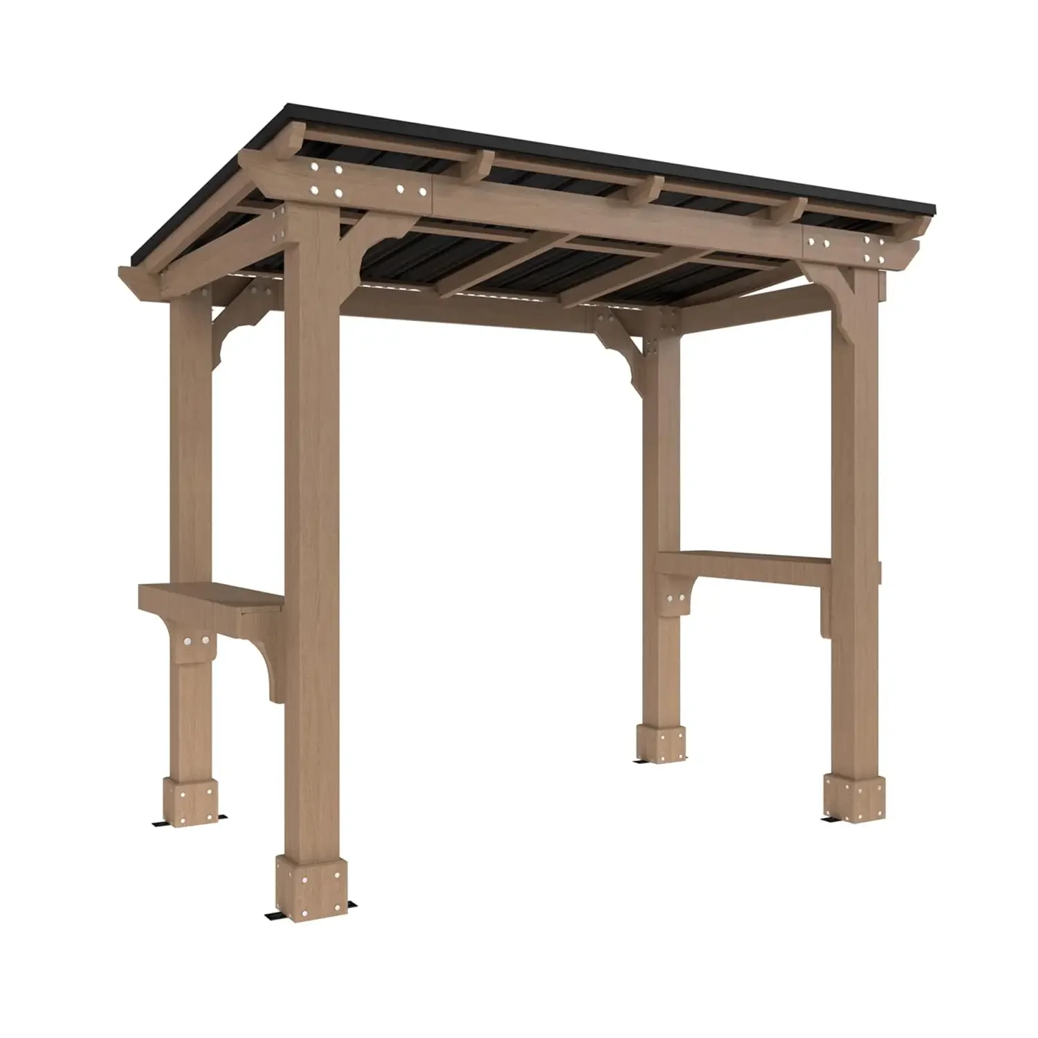 8x5 Wood Grill Gazebo Metal Sloping Roof Heavy Duty Cedar Frame Wind-Resistant Shelves Backyard Garden, Custom
8x5 Wood Grill Gazebo Metal Sloping Roof Heavy Duty Cedar Frame Wind-Resistant Shelves Backyard Garden, Custom