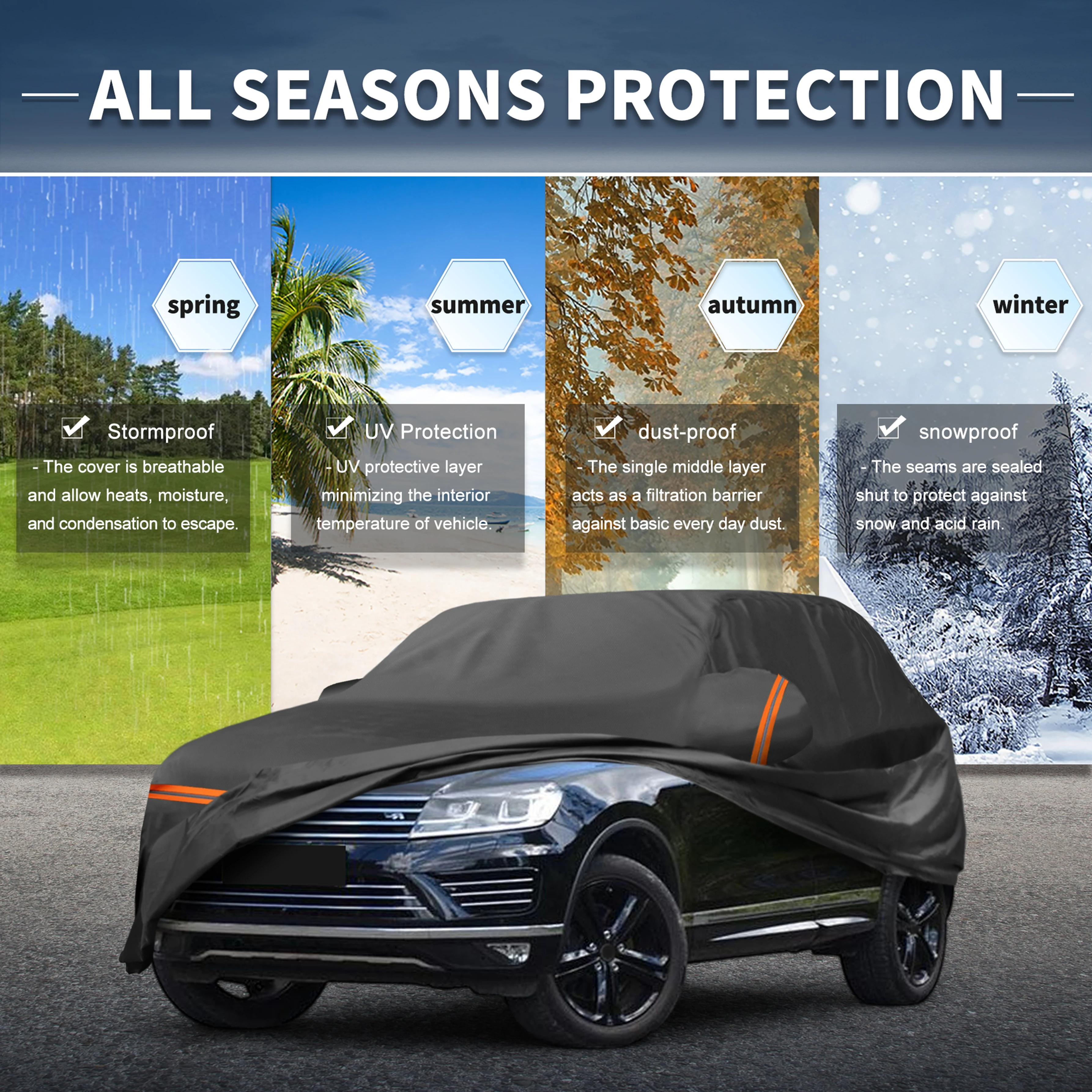 Водонепроницаемый хлопковый автомобильный чехол Motoforti PEVA Spunlace для VW Touareg 2002-2018 с застежкой-молнией
Водонепроницаемый хлопковый автомобильный чехол Motoforti PEVA Spunlace для VW Touareg 2002-2018 с застежкой-молнией