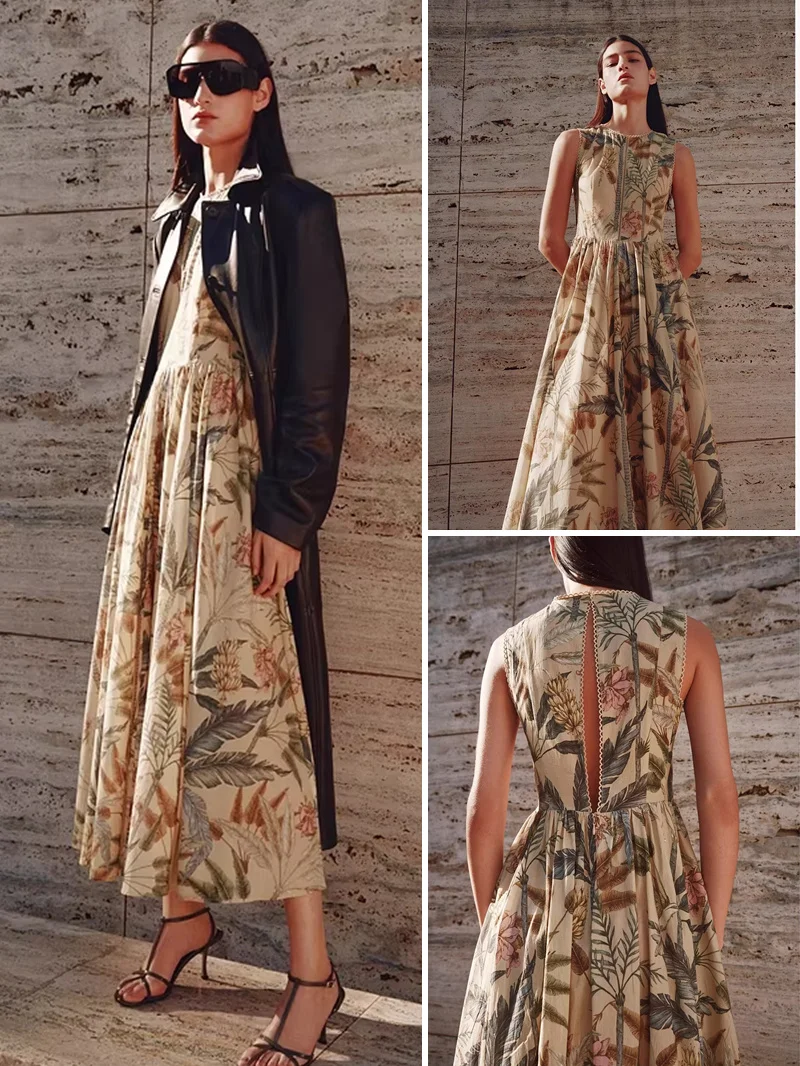 Elegant round Neck Sleeveless Plant Print Lace Decorated Dress Spring New Style Women's Fashion Casual High Waist Cotton Poly...
Elegant round Neck Sleeveless Plant Print Lace Decorated Dress Spring New Style Women's Fashion Casual High Waist Cotton Poly...