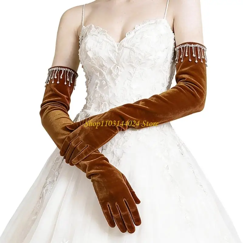 N5KE Elegant Long Gloves Rhinestones Detail for Dinner Prom Evening Wear
N5KE Elegant Long Gloves Rhinestones Detail for Dinner Prom Evening Wear