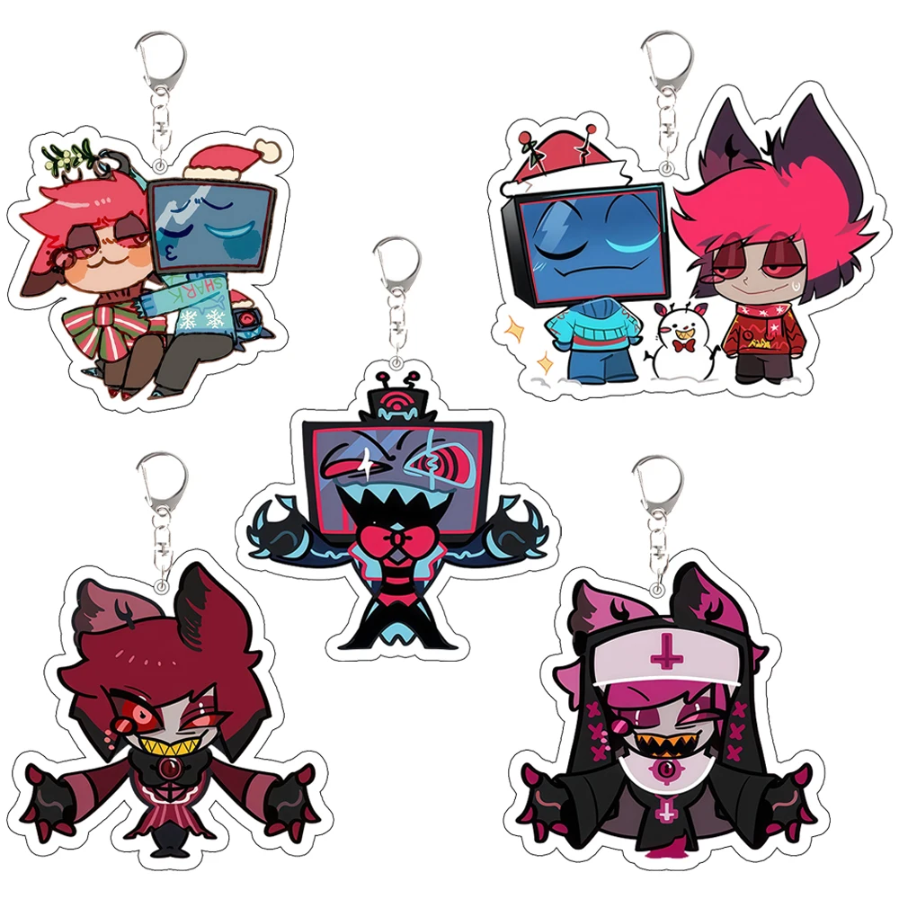 Anime Acrylic Keychain for Hazbin Hotel Vox Alastor Backpack Pendant Key Ring Accessories Cartoon Keychain Decoration Gift
Anime Acrylic Keychain for Hazbin Hotel Vox Alastor Backpack Pendant Key Ring Accessories Cartoon Keychain Decoration Gift