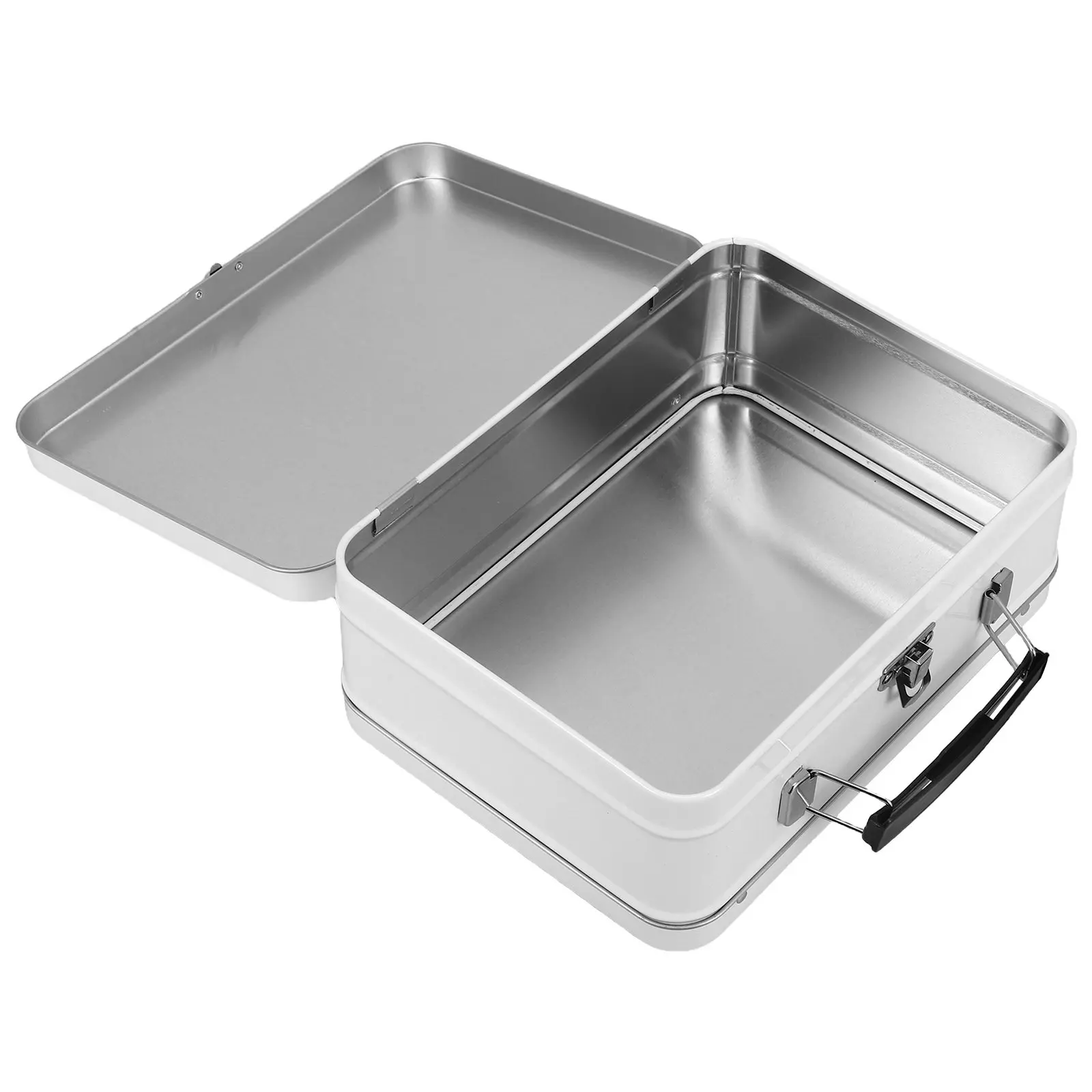 Retro Style Metal Rectangular Tin Box Padlock Flip Top Lid and Carry Handle for Keepsakes Money Candy Cookies Tea
Retro Style Metal Rectangular Tin Box Padlock Flip Top Lid and Carry Handle for Keepsakes Money Candy Cookies Tea