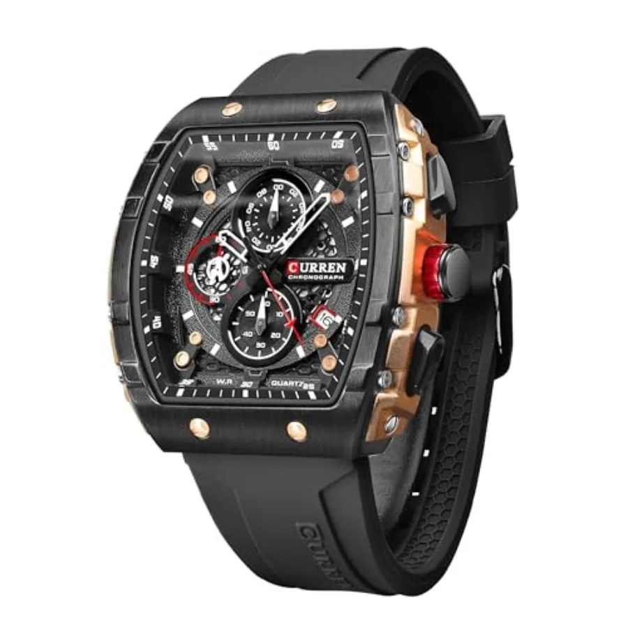 Men's Chronograph Sport Watch Waterproof Military Watches for Men Analog Quartz Wristwatch with Date Display Silicone Strap Out
Men's Chronograph Sport Watch Waterproof Military Watches for Men Analog Quartz Wristwatch with Date Display Silicone Strap Out