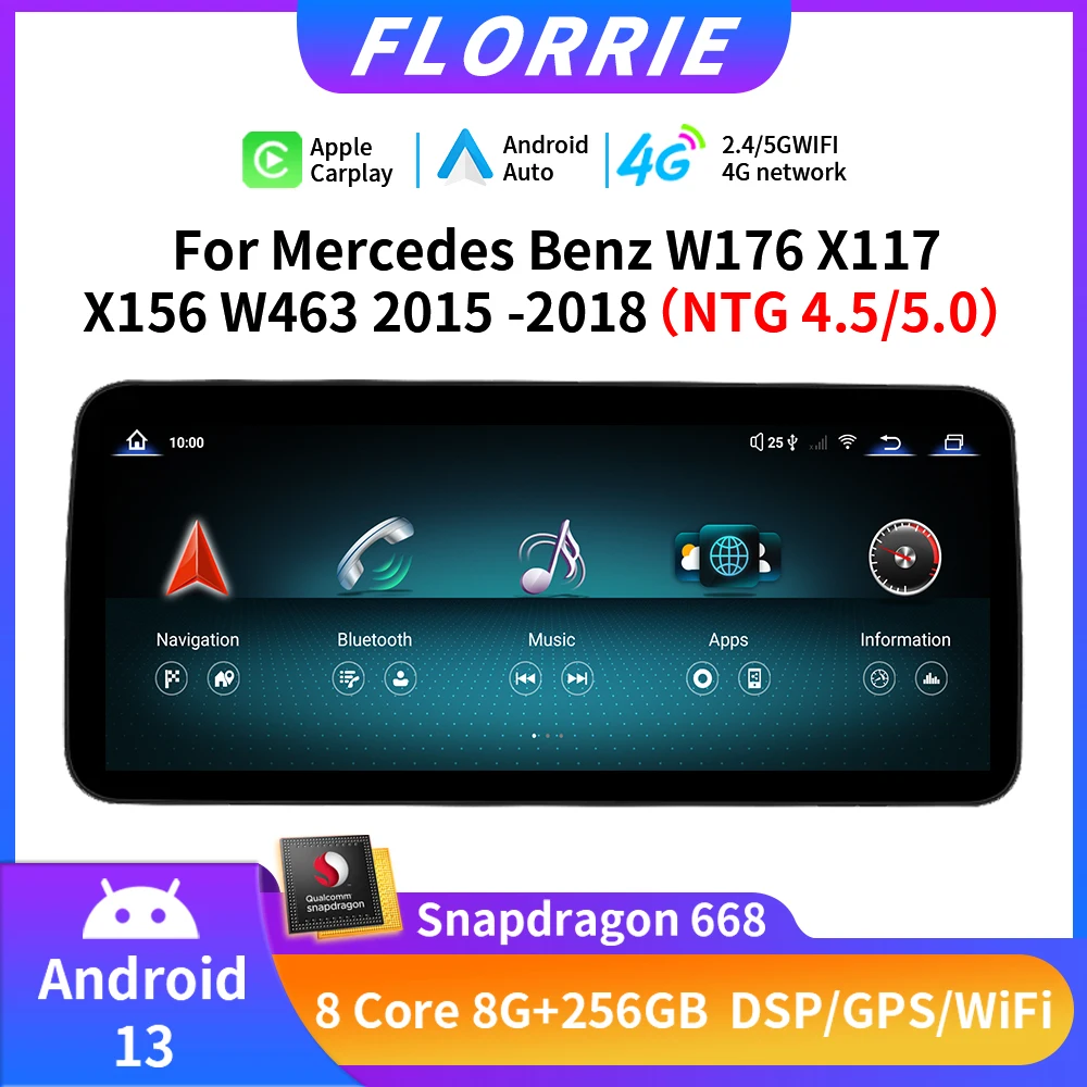 Android 13 Carplay For Mercedes Benz AB Class CLA GLA W176 X117 X156 C117 W246 2015-2018 Car Multimedia Player 4G Navigation
Android 13 Carplay For Mercedes Benz AB Class CLA GLA W176 X117 X156 C117 W246 2015-2018 Car Multimedia Player 4G Navigation