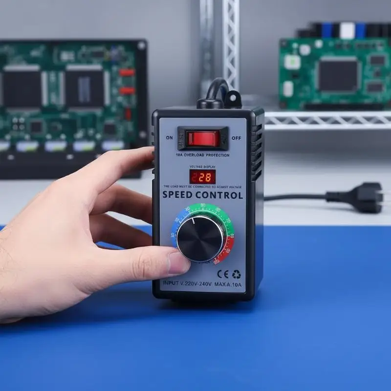 220V/110V 4000W Fan Speed Controller 10A Overload Protection Angle Grinder Governor Hand Electric Drill Speed Regulation
220V/110V 4000W Fan Speed Controller 10A Overload Protection Angle Grinder Governor Hand Electric Drill Speed Regulation