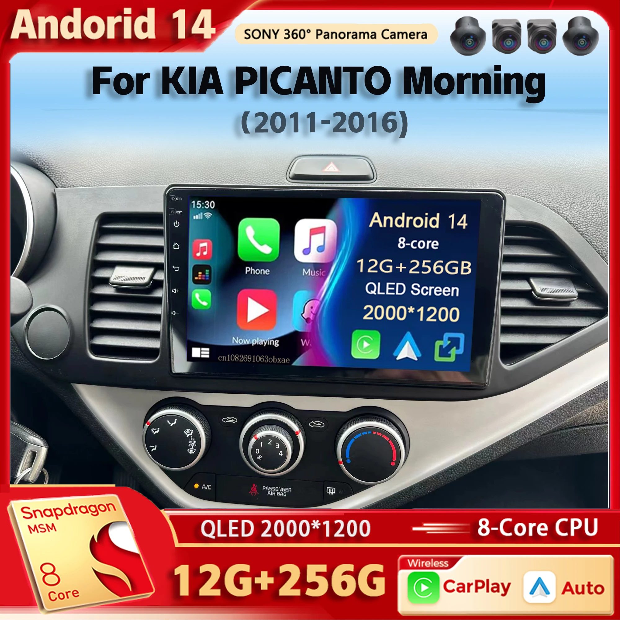 Android 14 Car Radio Multimedia Player For KIA PICANTO Morning 2011 2012-2016 Carplay Auto Car Dsp Stereo WiFi+4G Ai Voice 2 Din
Android 14 Car Radio Multimedia Player For KIA PICANTO Morning 2011 2012-2016 Carplay Auto Car Dsp Stereo WiFi+4G Ai Voice 2 Din