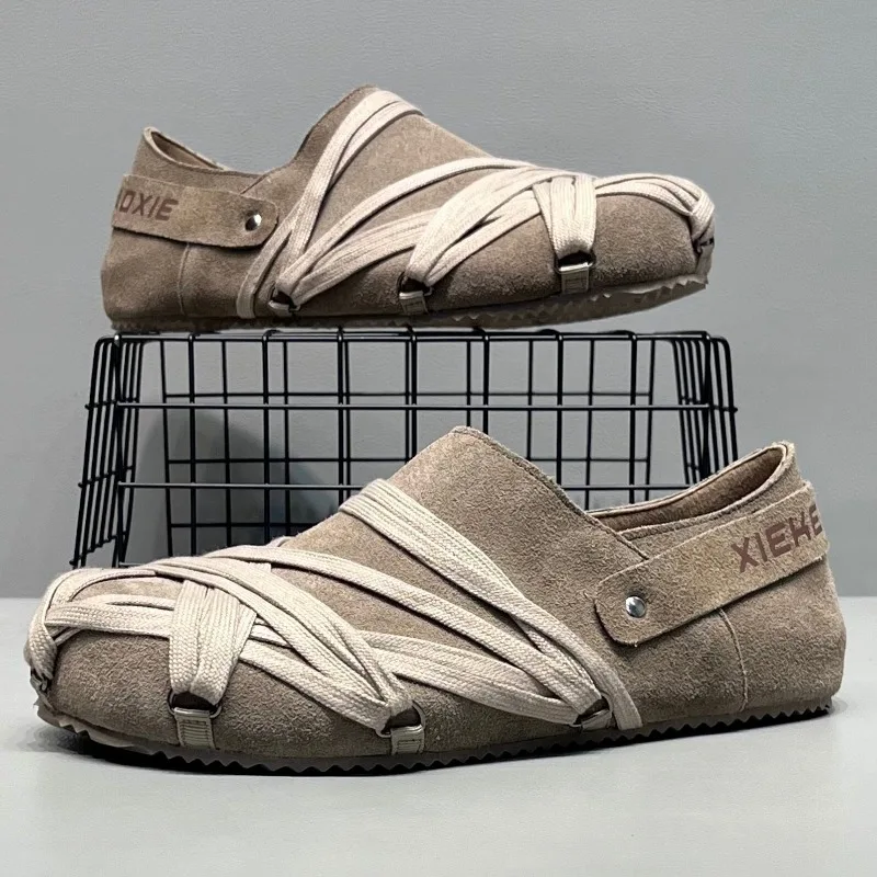 2026 Trendy Suede Men's Loafers Shoes Quality Cross Strap Design Casual Mules Slip on Shoes Retro Comfortable Flat Shoes for Men
2026 Trendy Suede Men's Loafers Shoes Quality Cross Strap Design Casual Mules Slip on Shoes Retro Comfortable Flat Shoes for Men