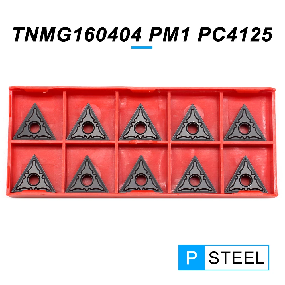 TNMG160404 PM1 PC4125 Carbide Inserts External Turning Tool Tungsten Carbide Blade TNMG 160404 CNC Lathe Cutter Tools For Steel
TNMG160404 PM1 PC4125 Carbide Inserts External Turning Tool Tungsten Carbide Blade TNMG 160404 CNC Lathe Cutter Tools For Steel