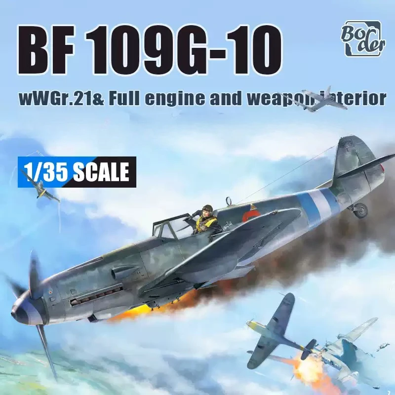 BORDER Model BF-013 Bf 109 G-10 w/WGr.21 & full engine interior 1/35 aircraft scale model kit
BORDER Model BF-013 Bf 109 G-10 w/WGr.21 & full engine interior 1/35 aircraft scale model kit