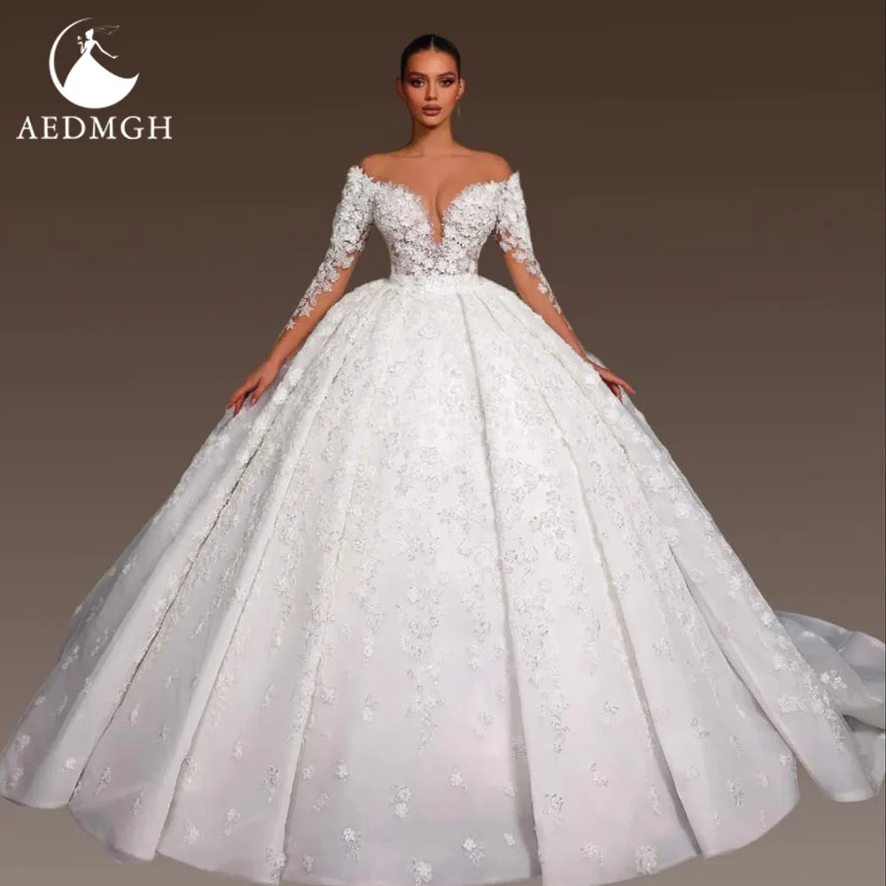 Aedmgh Ball Gown Princess Wedding Dresses Off The Shoulder Vestido De Novia Lace Embroidery Royal Custom Made Bridal Gowns
Aedmgh Ball Gown Princess Wedding Dresses Off The Shoulder Vestido De Novia Lace Embroidery Royal Custom Made Bridal Gowns