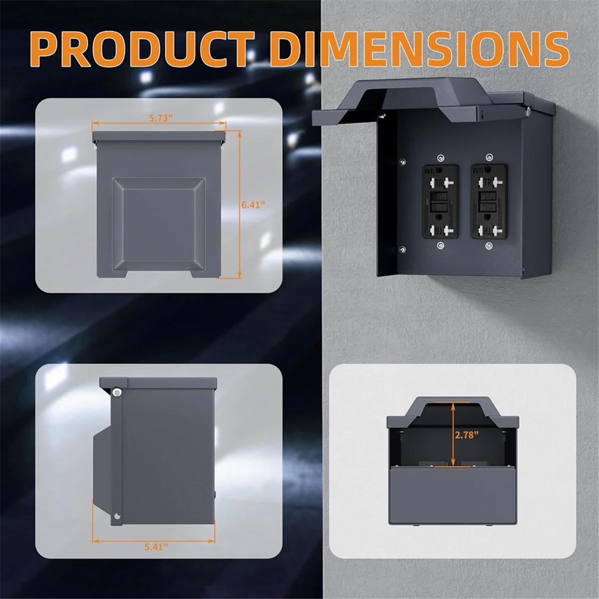 POP-2 Outdoor Power Outlet Box with Waterproof Cover Dual 20 Amp WRTR GFCI Outlet GFCI Outlet Box with CoverJAS
POP-2 Outdoor Power Outlet Box with Waterproof Cover Dual 20 Amp WRTR GFCI Outlet GFCI Outlet Box with CoverJAS
