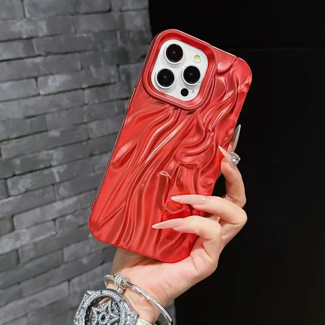 Luxury Senior Solid Color Crumpled Fold Pattern Plating Phone Case For iPhone 16 15 14 Pius 13 12 11 Pro Max Smooth Matte Cover
Luxury Senior Solid Color Crumpled Fold Pattern Plating Phone Case For iPhone 16 15 14 Pius 13 12 11 Pro Max Smooth Matte Cover
