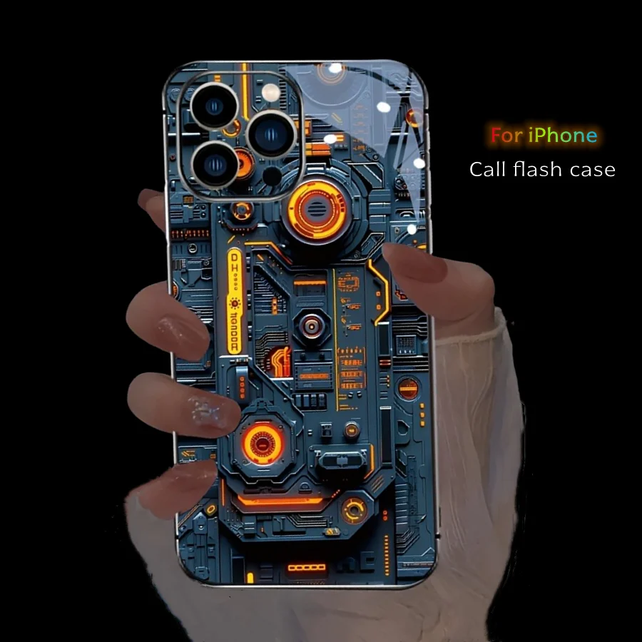 Luxury Chip Pattern LED Calling Light Flash Phone Case For iPhone Air 17 16 E 15 14 13 12 11 Pro Max Plus Smart Luminous Cover
Luxury Chip Pattern LED Calling Light Flash Phone Case For iPhone Air 17 16 E 15 14 13 12 11 Pro Max Plus Smart Luminous Cover
