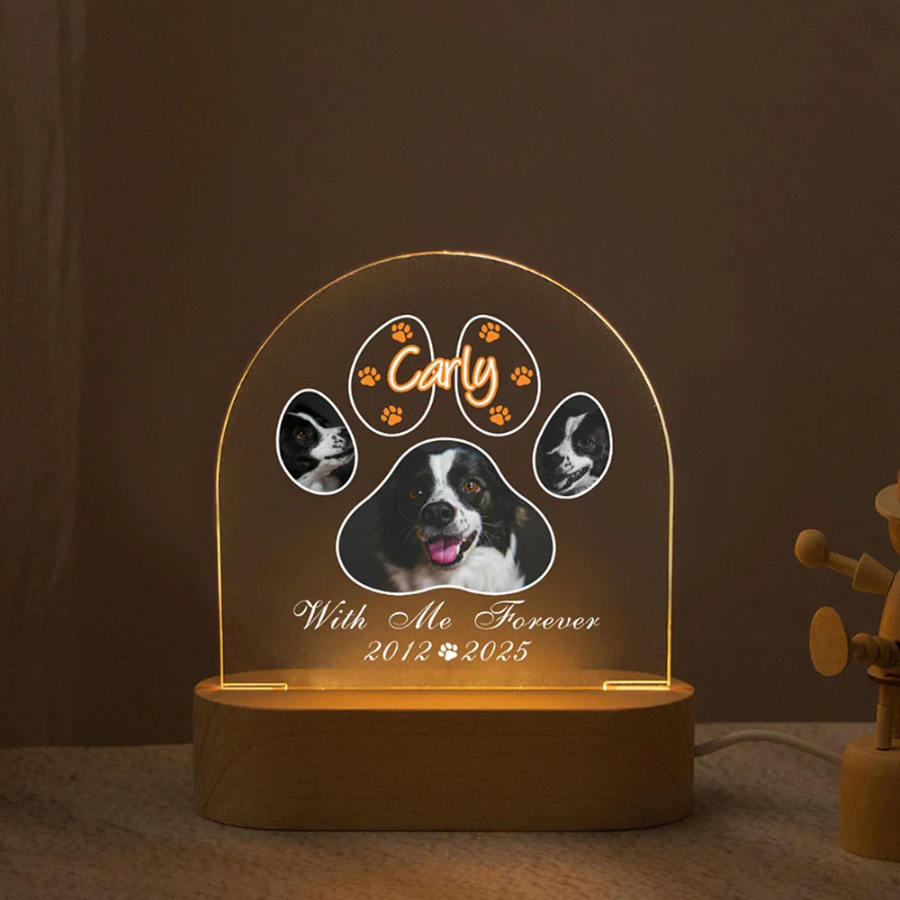 Персонализированный ночник-памятка для питомца с отпечатком лапы и фото, декоративная рамка для питомца, подарок для владельца животного, лучший выбор для любителей питомцев, уютное украшение для дома
Персонализированный ночник-памятка для питомца с отпечатком лапы и фото, декоративная рамка для питомца, подарок для владельца животного, лучший выбор для любителей питомцев, уютное украшение для дома