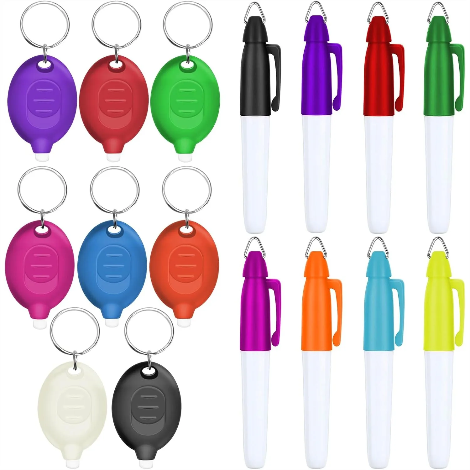 Mini LED Keychain Flashlights with Permanent Marker Pens for Nurses Doctors Office Outdoor Gift Multicolor Shell 16PCS
Mini LED Keychain Flashlights with Permanent Marker Pens for Nurses Doctors Office Outdoor Gift Multicolor Shell 16PCS