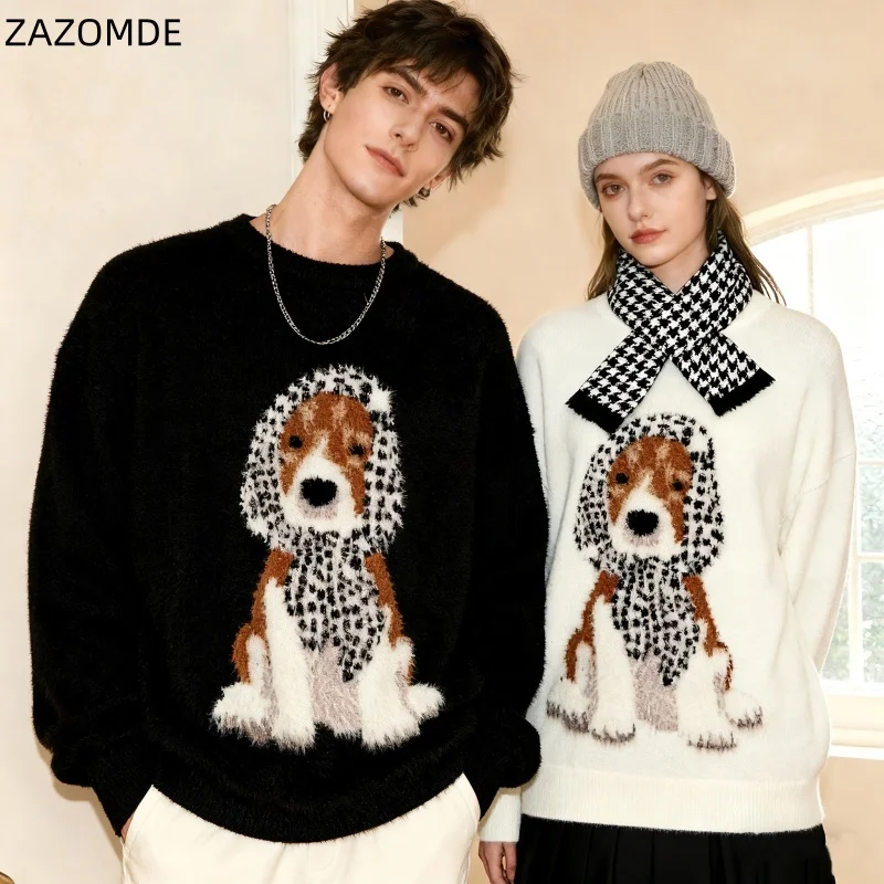 ZAZOMDE Vintage Style Couple Dog Pattern Winter Sweater Men Unisex Retro Matching Design Cozy Knit Pullover Classic Couple Wear
ZAZOMDE Vintage Style Couple Dog Pattern Winter Sweater Men Unisex Retro Matching Design Cozy Knit Pullover Classic Couple Wear